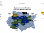 Mapa de casos confirmados COVID-19 Morelos