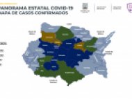 Mapa de casos confirmados de COVID-19 en Morelos