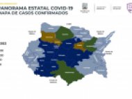 Mapa de casos confirmados por COVID-19 en Morelos