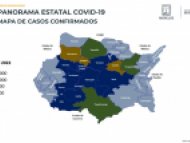 Mapa de casos de COVID-19 por municipio de Morelos