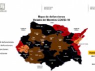 mapa de defunciones por COVID-19 en Morelos