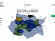 Mapa de casos confirmados de COVID-19 Morelos