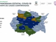 Mapa de casos confirmados de COVID-19 en Morelos