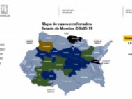 Mapa de casos confirmados de COVID-19 Morelos