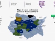 Mapa de casos confirmados de COVID-19 Morelos 