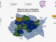 Mapa de Casos por municipio de COVID 19 en Morelos