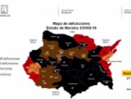 Mapa de defunciones  COVID-19 Morelos
