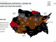Mapa de defunciones COVID-19 en Morelos