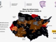 Mapa de defunciones por COVID-19 en Morelos