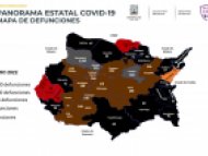 Mapa de defunciones por COVID-19 en Morelos