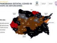 Mapa de defunciones por COVID-19 en Morelos