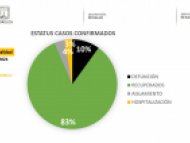 Estatus de casos confirmados de COVID-19 Morelos