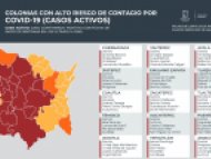 Colonias con alto riesgo de contagio de COVID-19 en Morelos