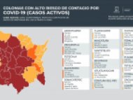 Colonias con alto riesgo de contagio de COVID-19 en Morelos