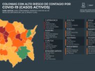 Colonias de alto riesgo de contagio de COVID-19 en Morelos