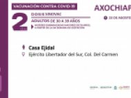 Alistan segunda dosis contra COVID-19 para personas de 30 a 39 años en Tepoztlán, Axochiapan y Zacatepec