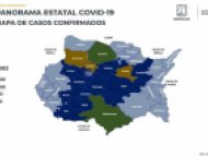 Mapa de Casos por municipio de COVID 19 en Morelos