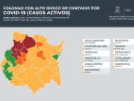 Colonias con alto riesgo de contagio de COVID-19 en Morelos