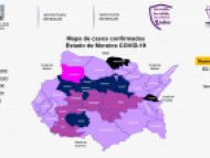 Mapa de casos por municipio en Morelos COVID-19