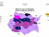 Mapa de casos de COVID-19 por municipio de Morelos