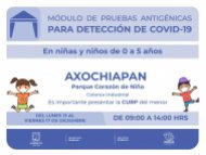 Instalarán módulo de pruebas antigénicas en Axochiapan