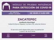 Módulos de pruebas antigénicas en Cuernavaca, Cuautla y Zacatepec