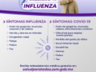 Pide SSM intensificar medidas preventivas contra influenza y COVID-19