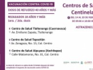 Vacunación contra COVID-19 en Centros de Salud Centinela en Morelos