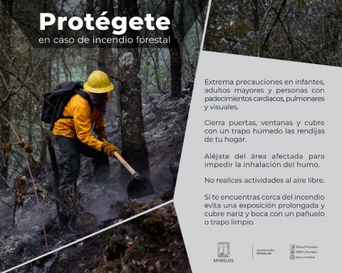 Llama SSM a proteger la salud derivado de los incendios forestales