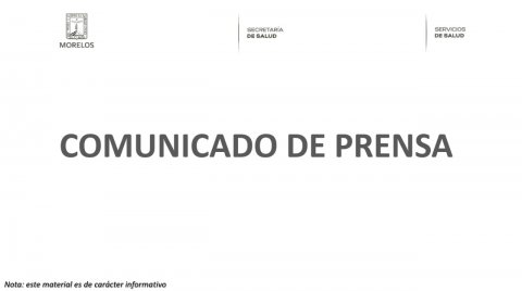 Comunicado de Prensa Secretaría de Salud