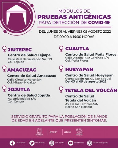 <a href="/noticias/continua-gobierno-de-morelos-acercando-pruebas-antigenicas-para-deteccion-de-covid-19">Continúa Gobierno de Morelos acercando pruebas antigénicas para detección de COVID-19</a>