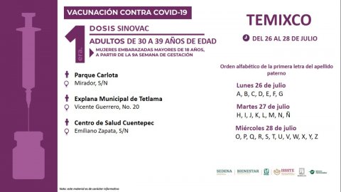 <a href="/noticias/aplicaran-vacuna-contra-covid-19-para-personas-de-30-39-anos-en-cinco-municipios-de-morelos">Aplicarán vacuna contra COVID-19 para personas de 30 a 39 años en cinco municipios de Morelo...</a>