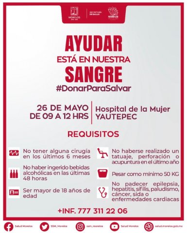 <a href="/noticias/invita-ssm-jornada-de-donacion-de-sangre-en-hospital-de-la-mujer-en-yautepec">Invita SSM a jornada de donación de sangre en Hospital de la Mujer en Yautepec</a>