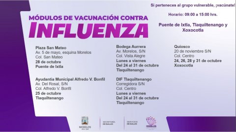 <a href="/noticias/activa-gobierno-de-morelos-modulos-de-vacunacion-contra-influenza-grupos-vulnerables-en">Activa Gobierno de Morelos módulos de vacunación contra influenza a grupos vulnerables en es...</a>