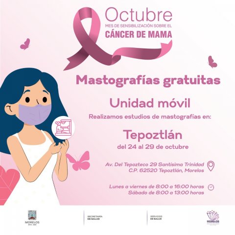 Instala SSM unidad móvil en Tepoztlán para detectar cáncer de la mujer
