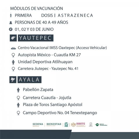 <a href="/noticias/arrancara-en-cuautla-yautepec-y-ayala-vacunacion-contra-covid-19-personas-de-40-49-anos">Arrancará en Cuautla, Yautepec y Ayala vacunación contra COVID-19 a personas de 40 a 49 años</a>